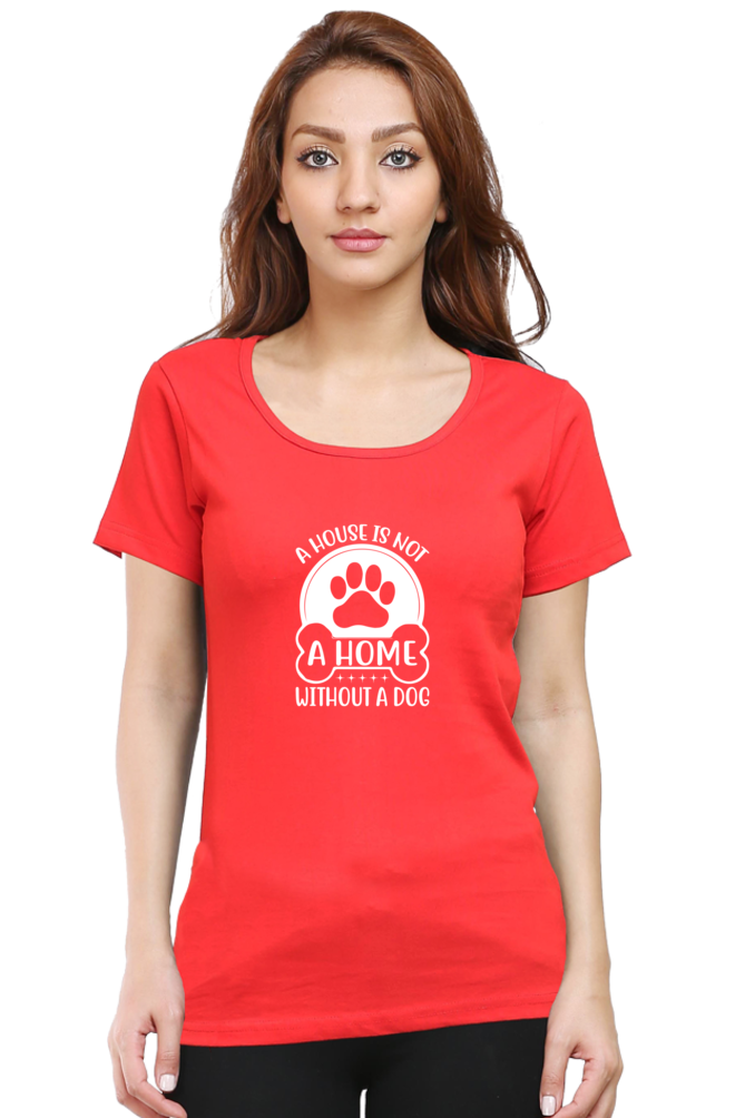 Female Round Neck Half Sleeve T-Shirt - Dog Lover's Classic