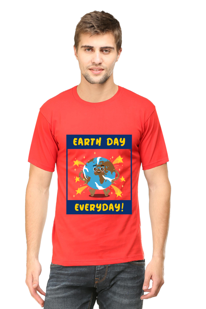 Earth day everyday round neck t-shirt