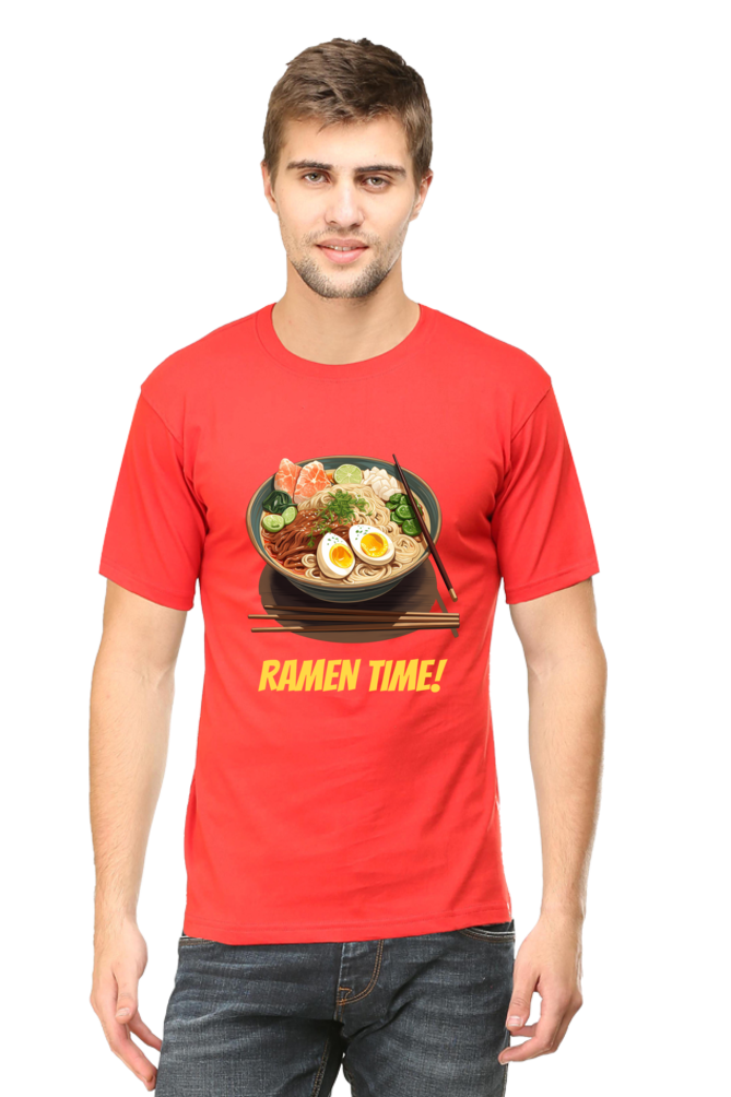 Ramen Time Round Neck Food T-Shirt