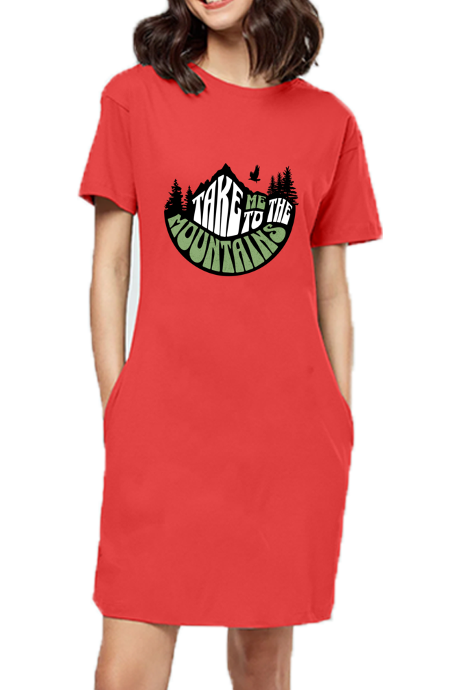 Take me to the mountains t-shirt dress