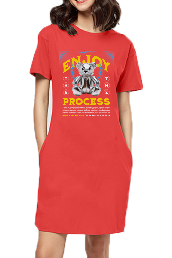 Enjoy the process t-shirt dress