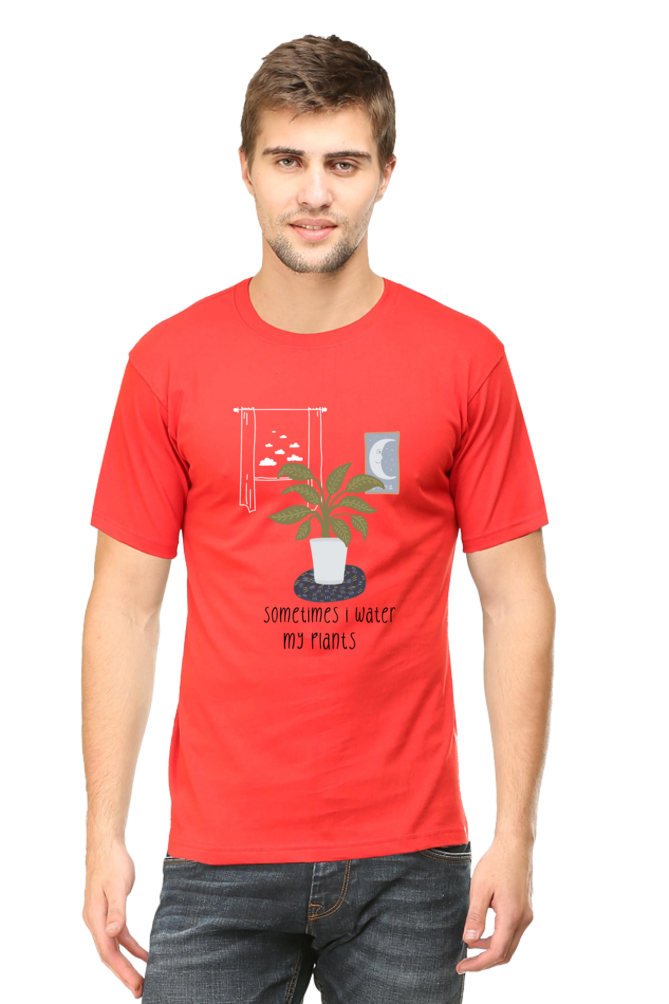 Sometime i water my plants Round Neck Classic T-Shirt