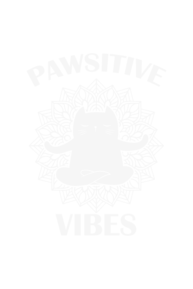 Pawsitive vibes round neck t-shirt