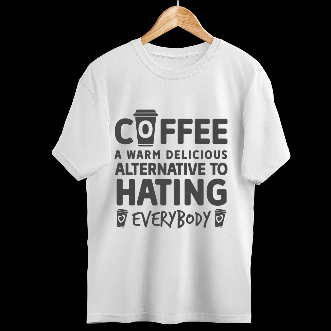 Unisex Coffee Lover's Round Neck Half Sleeve T-Shirt ☕