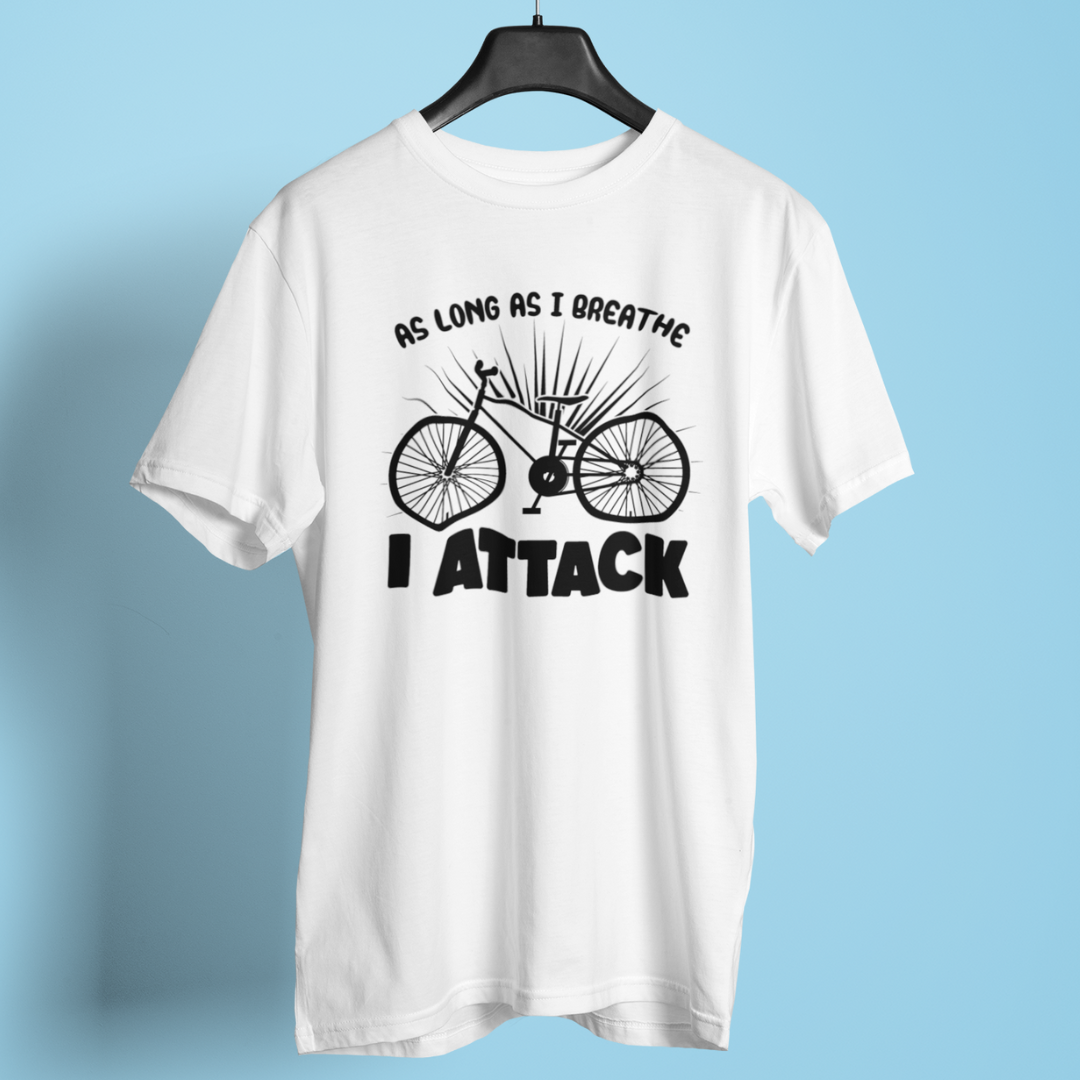 As long as I breathe I attack round neck t-shirt