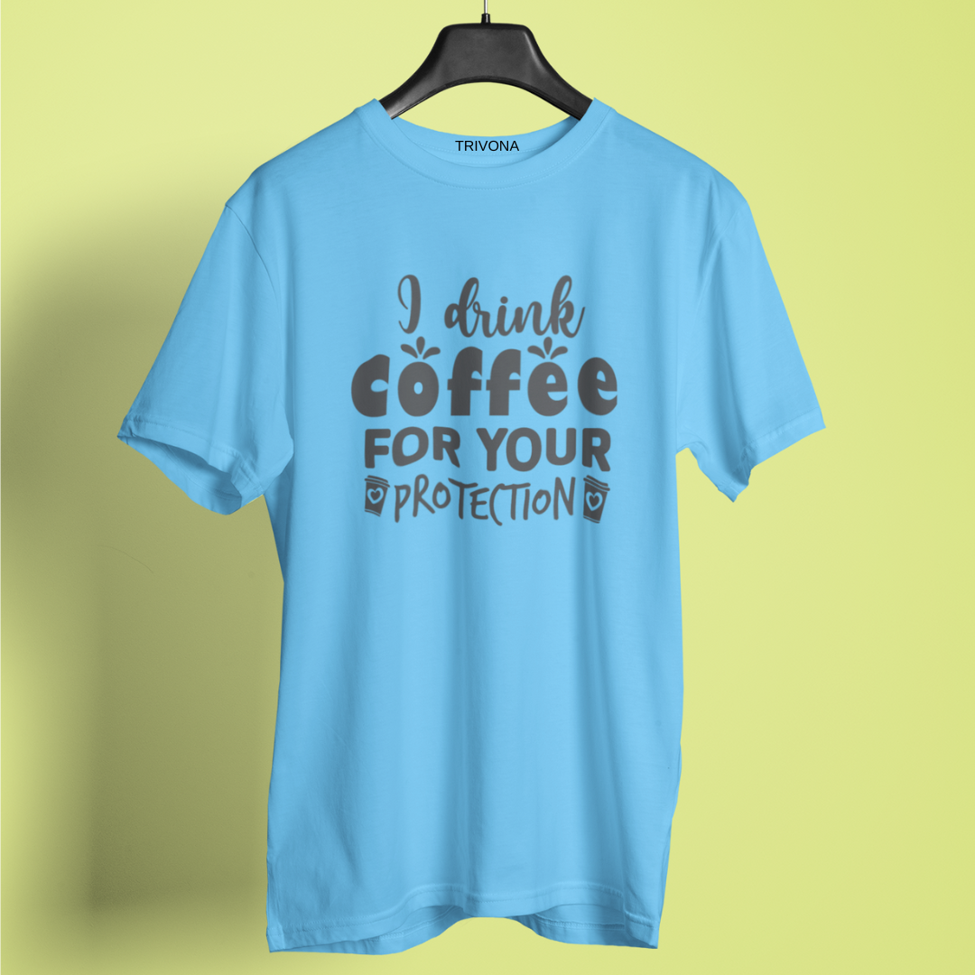 Unisex Coffee Lover's Round Neck Half Sleeve T-Shirt ☕