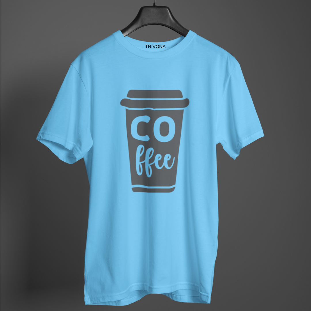 Unisex Coffee Lover's Round Neck Half Sleeve T-Shirt ☕