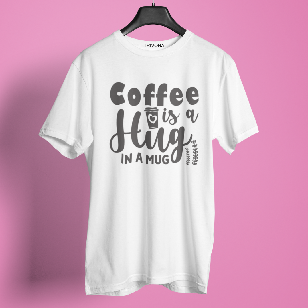 Unisex Coffee Lover's Round Neck Half Sleeve T-Shirt ☕