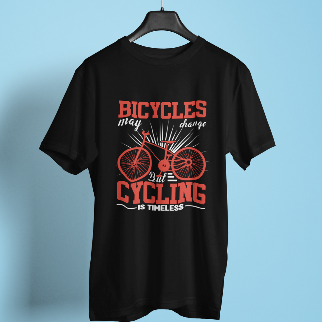 Bicycling round neck t-shirt