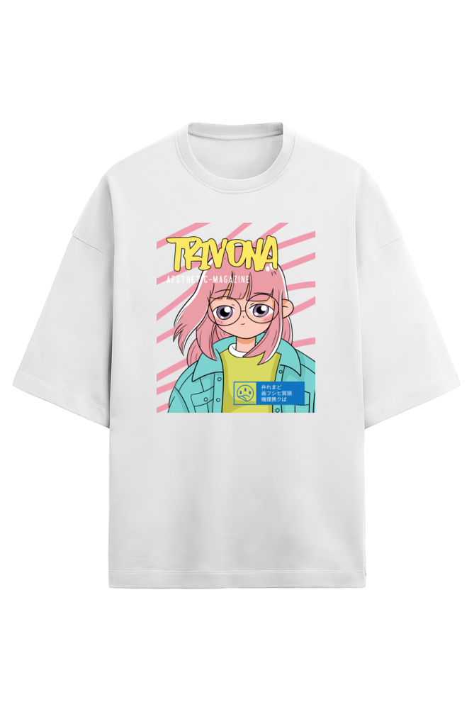 Anime Oversized Terry Tee – Unisex Comfort