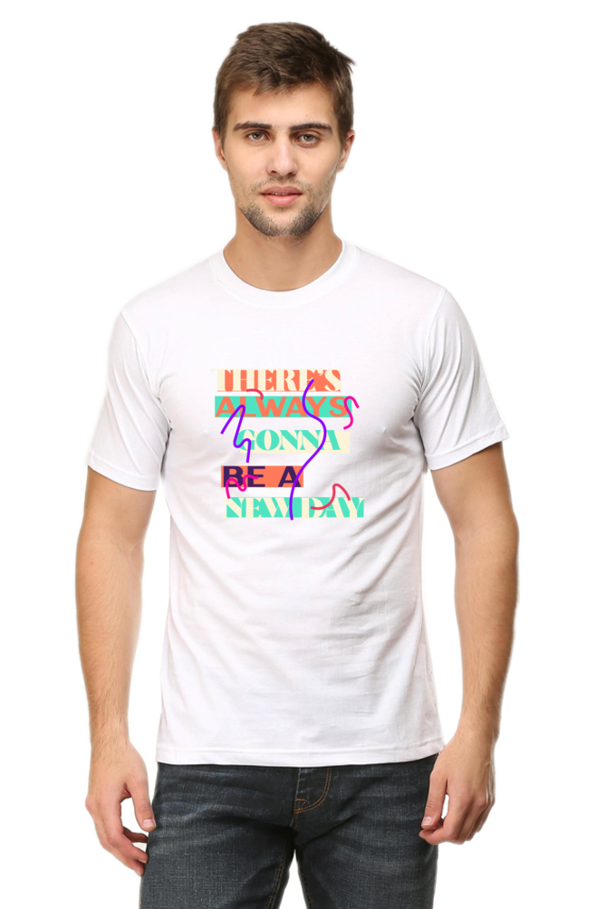 Unisex Positive Vibes Round Neck T-Shirt