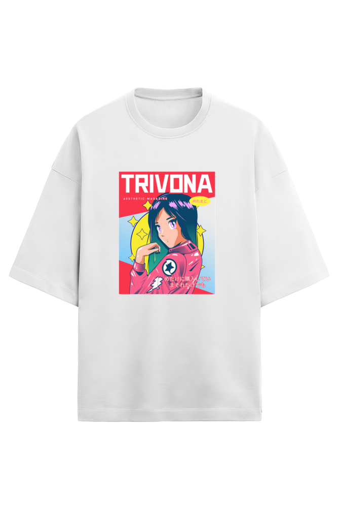 Anime Oversized Terry Tee – Unisex Comfort