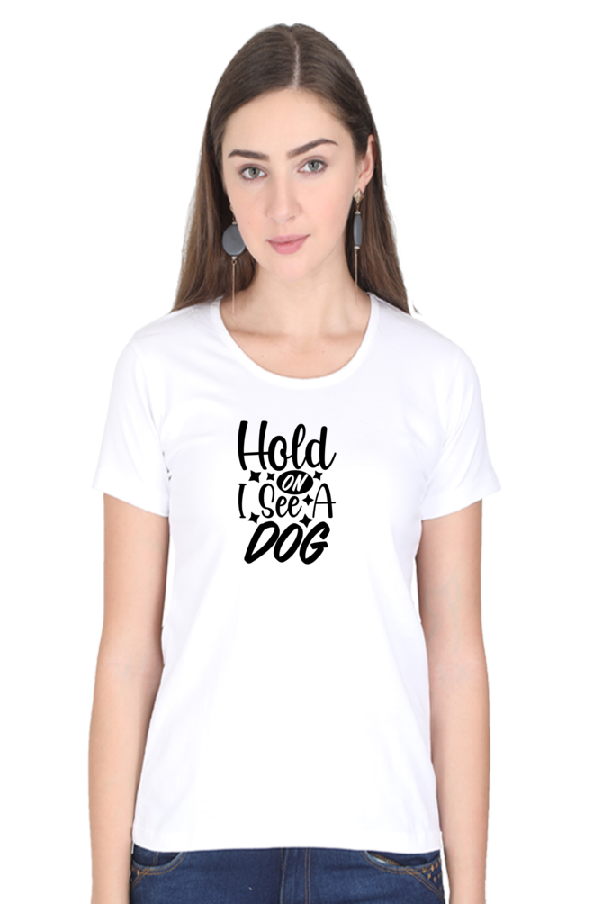 Female Round Neck Half Sleeve T-Shirt - Dog Lover's Classic