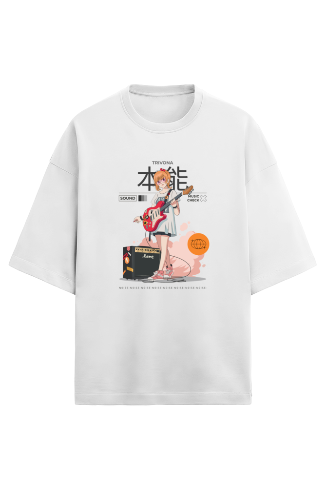 Anime Oversized Terry Tee – Unisex Comfort