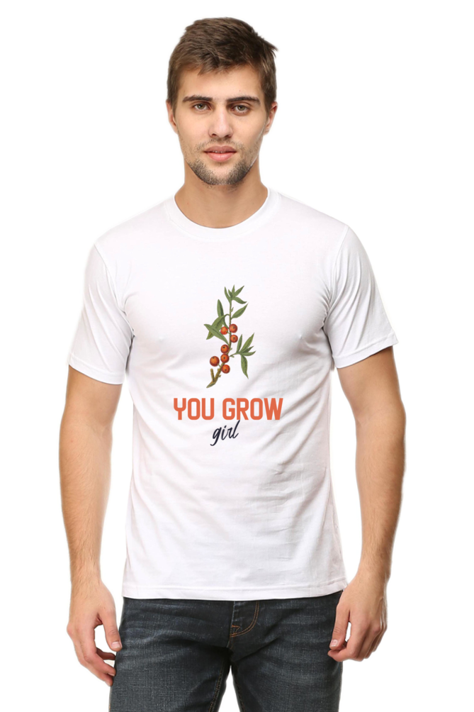 You grow girl Round Neck Half Sleeve Tee Classic