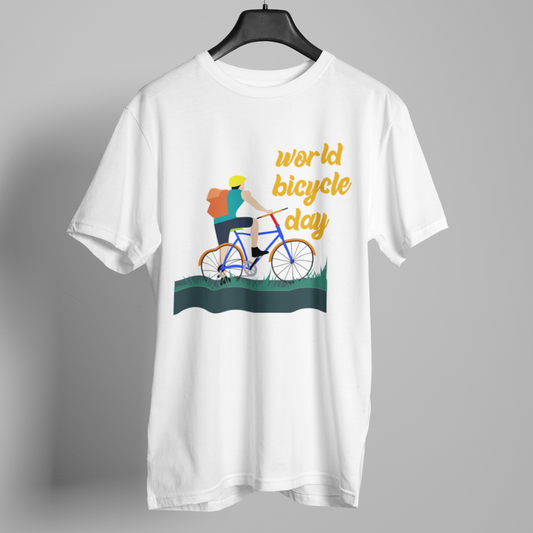 World Bicycle Day Round Neck Classic T-Shirt