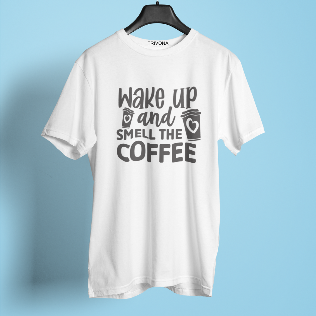 Unisex Coffee Lover's Round Neck Half Sleeve T-Shirt ☕