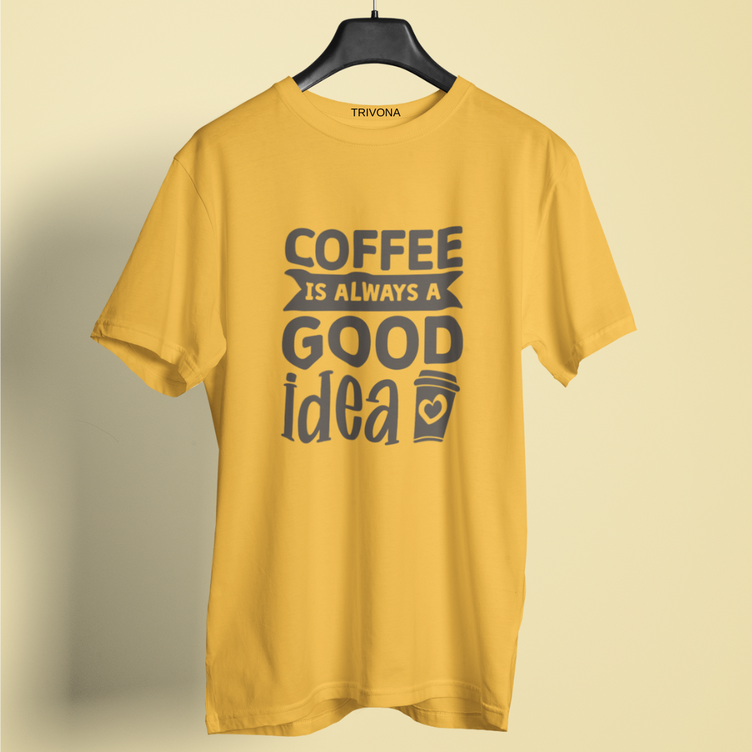 Unisex Coffee Lover's Round Neck Half Sleeve T-Shirt ☕