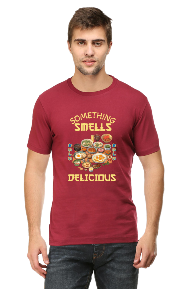 Something smells delicious Round Neck Food Tee