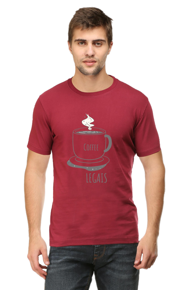 Coffee legais Round Neck T-Shirt