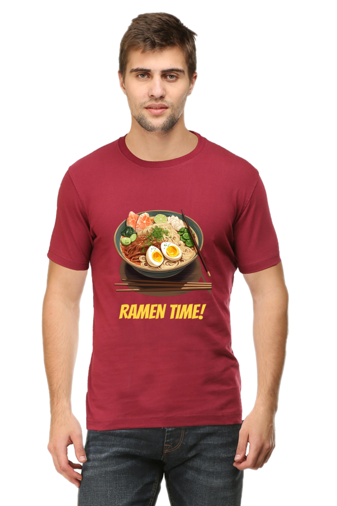 Ramen Time Round Neck Food T-Shirt