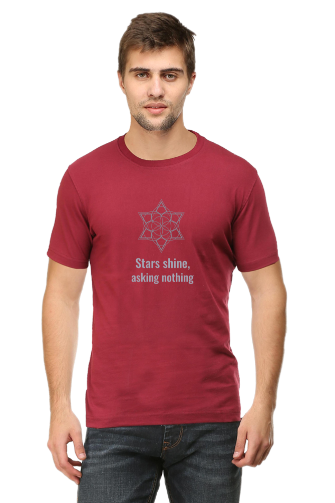 Star Round Neck Half Sleeve Classic T-Shirt