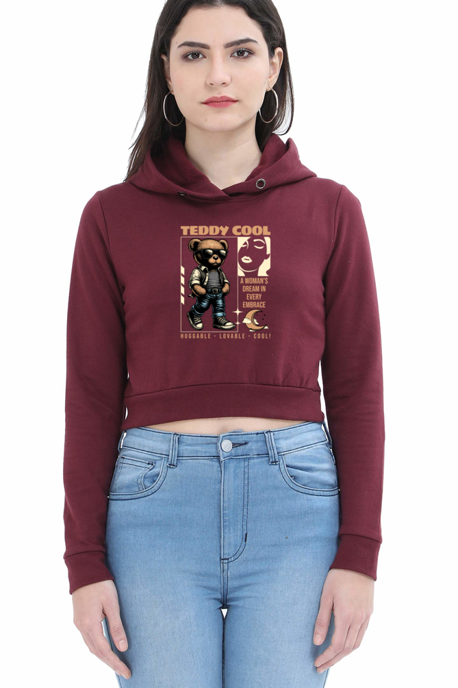 Teddy Cool Crop Hoodie