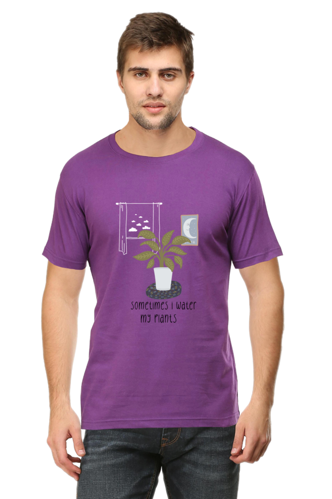 Sometime i water my plants Round Neck Classic T-Shirt