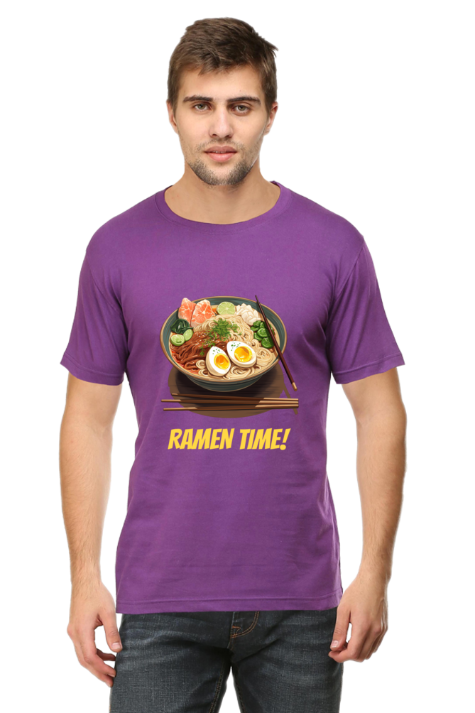 Ramen Time Round Neck Food T-Shirt