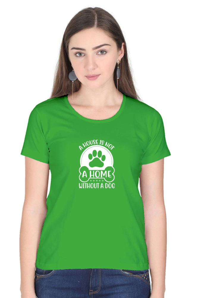 Female Round Neck Half Sleeve T-Shirt - Dog Lover's Classic