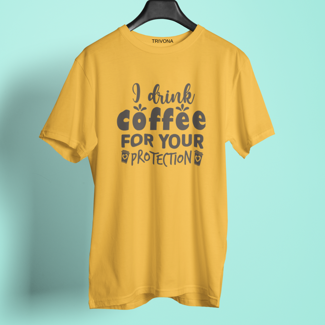 Unisex Coffee Lover's Round Neck Half Sleeve T-Shirt ☕