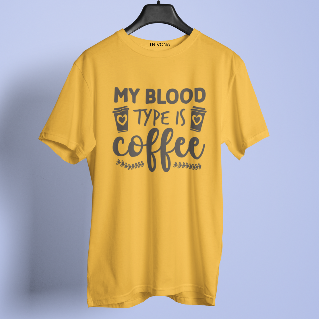 Unisex Coffee Lover's Round Neck Half Sleeve T-Shirt ☕