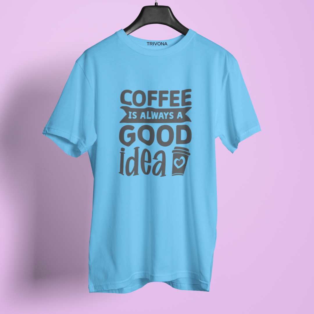 Unisex Coffee Lover's Round Neck Half Sleeve T-Shirt ☕