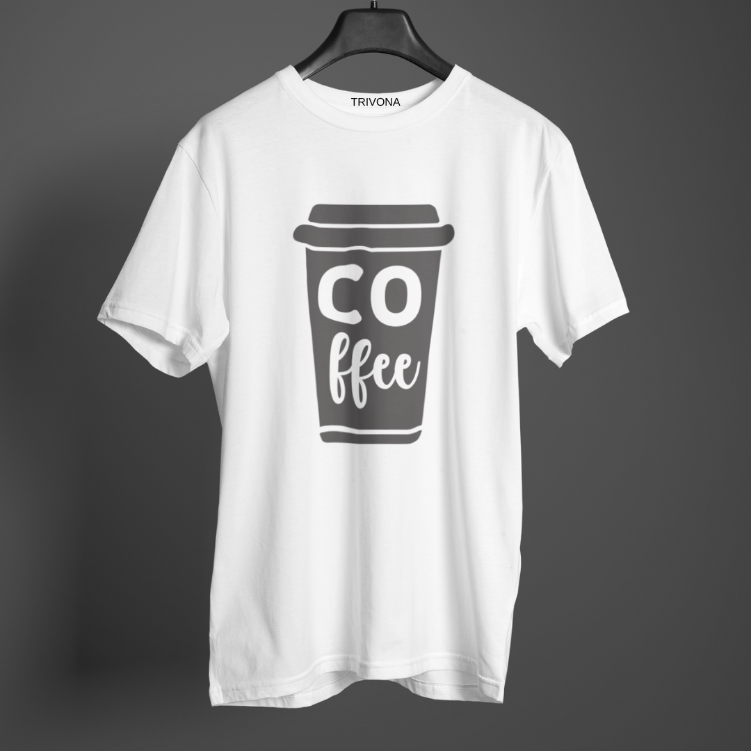 Unisex Coffee Lover's Round Neck Half Sleeve T-Shirt ☕