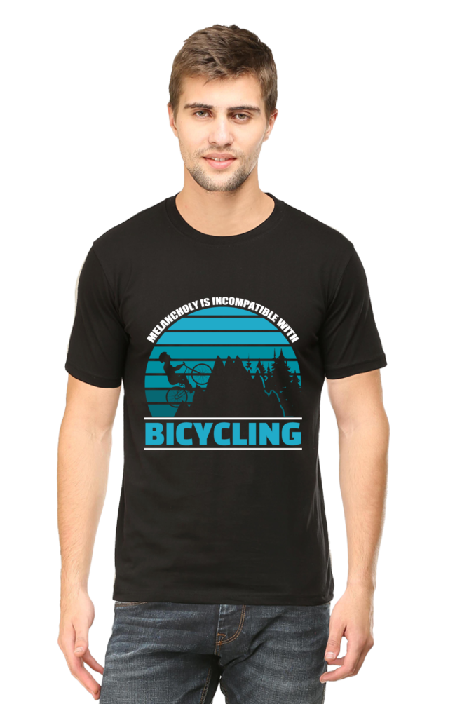 Bicycling round neck t-shirt