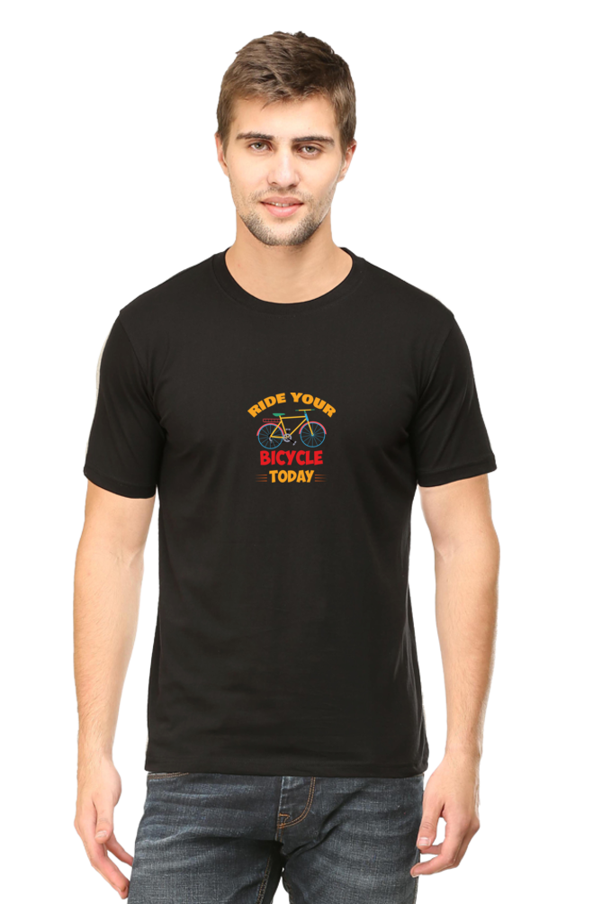 Ride your bicycle today Unisex  Round Neck T-Shirt