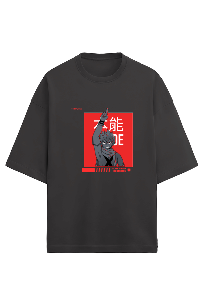 Anime Oversized Terry Tee – Unisex Comfort