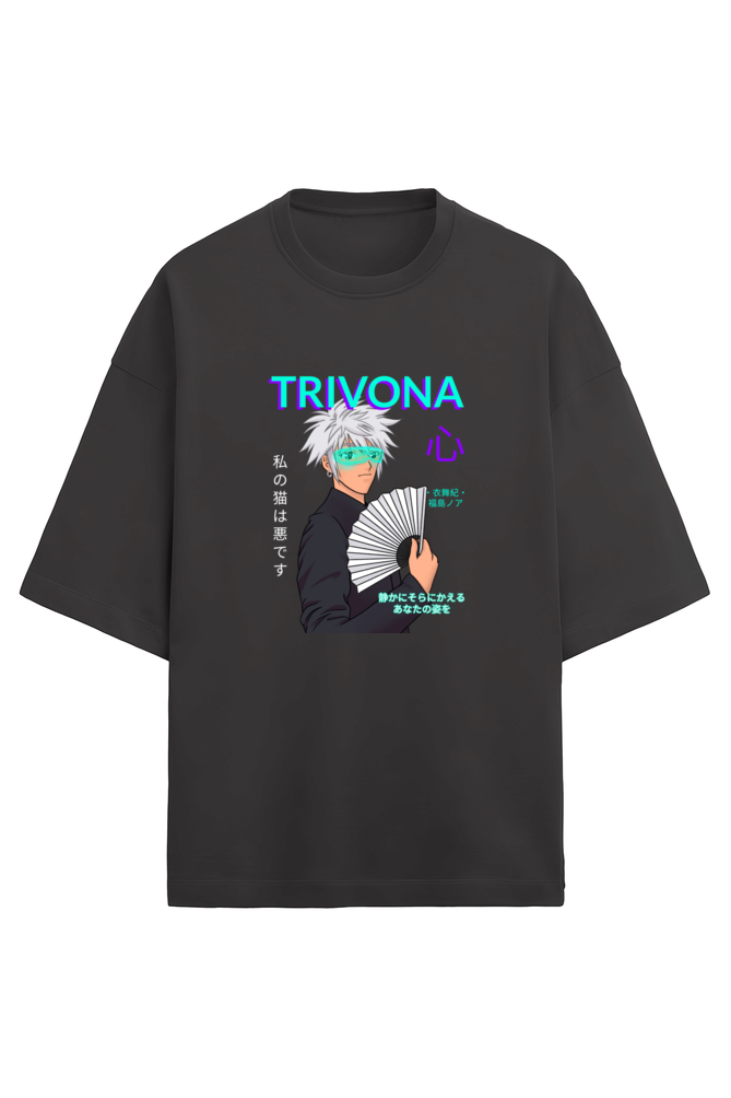 Anime Oversized Terry Tee – Unisex Comfort