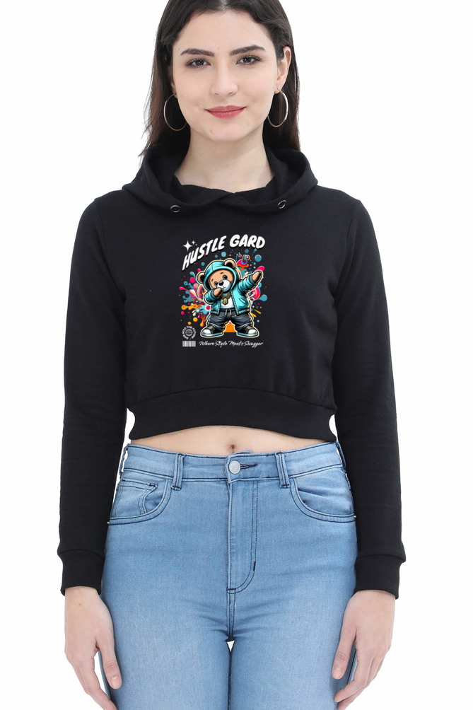 Hustle Gard Crop Hoodie