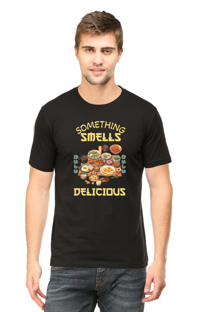 Something smells delicious Round Neck Food Tee