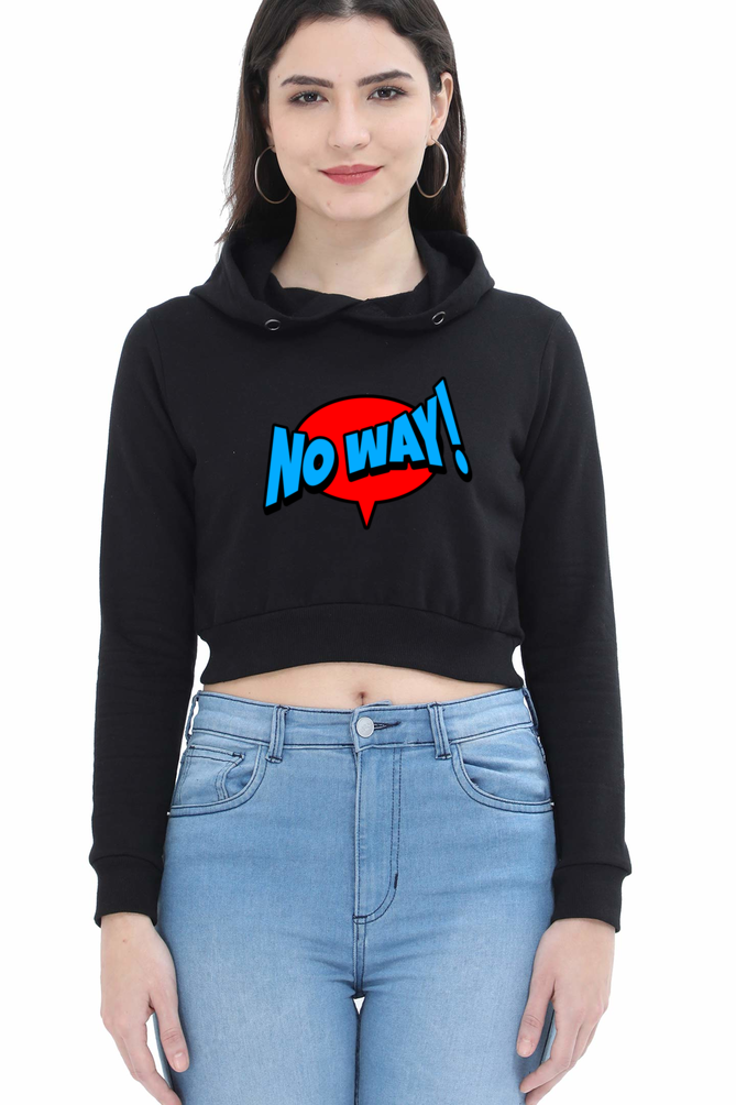 No Way Crop Hoodie