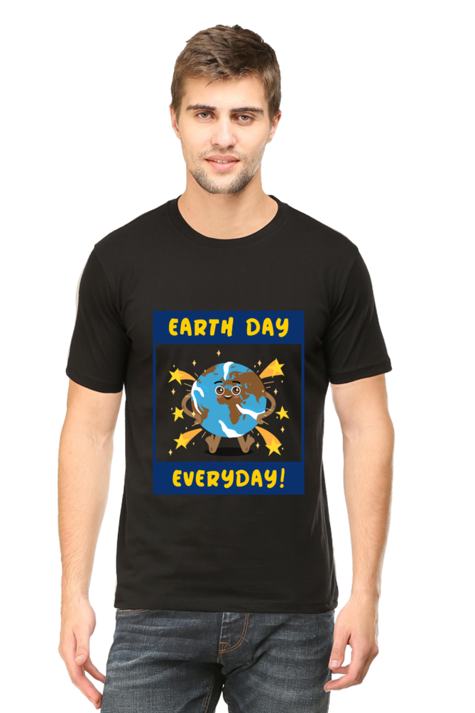 Earth day everyday round neck t-shirt