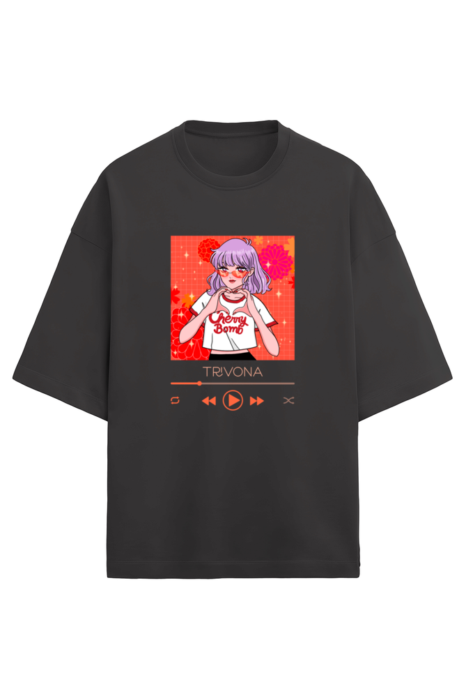 Anime Oversized Terry Tee – Unisex Comfort