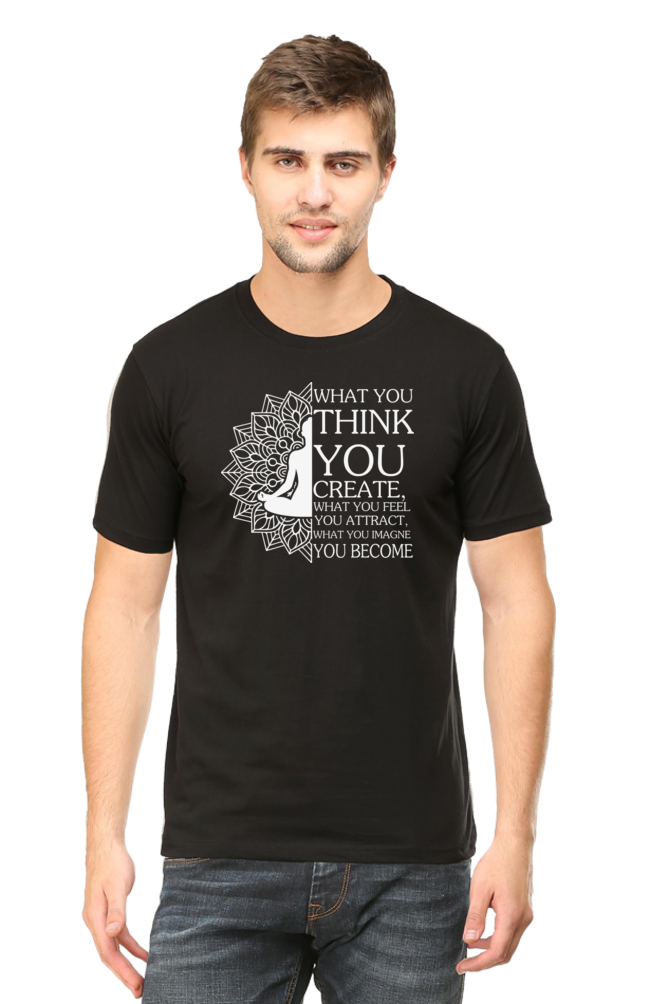 What you think you create round neck t-shirt Iconic