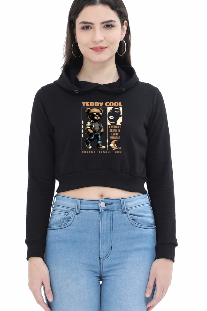 Teddy Cool Crop Hoodie