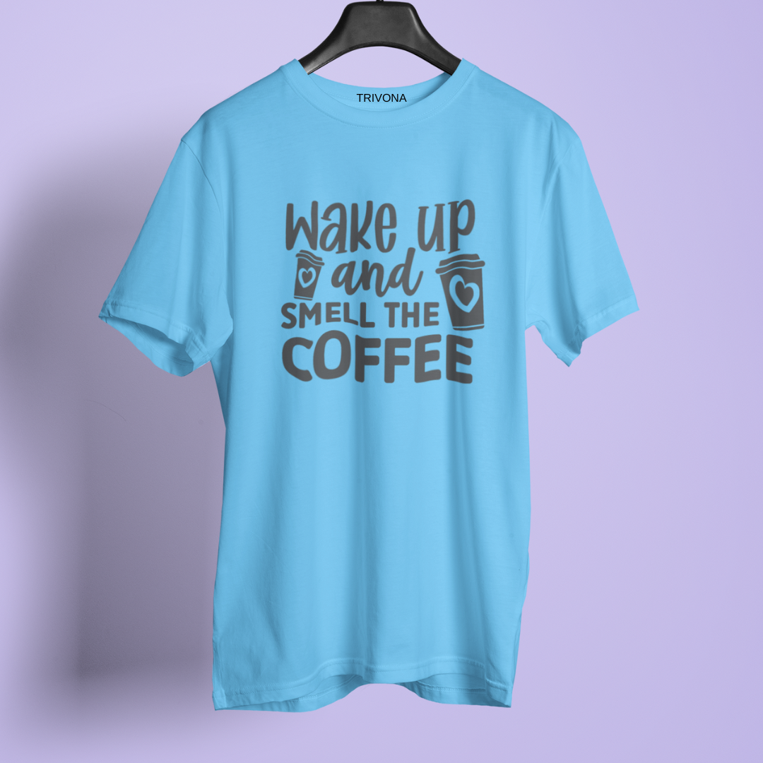 Unisex Coffee Lover's Round Neck Half Sleeve T-Shirt ☕