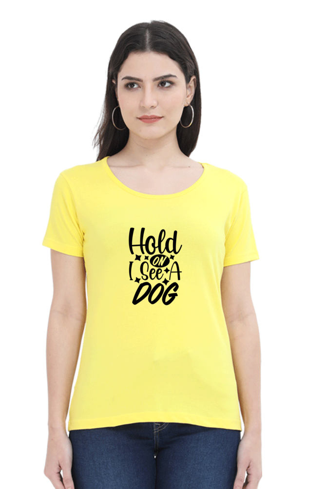 Female Round Neck Half Sleeve T-Shirt - Dog Lover's Classic