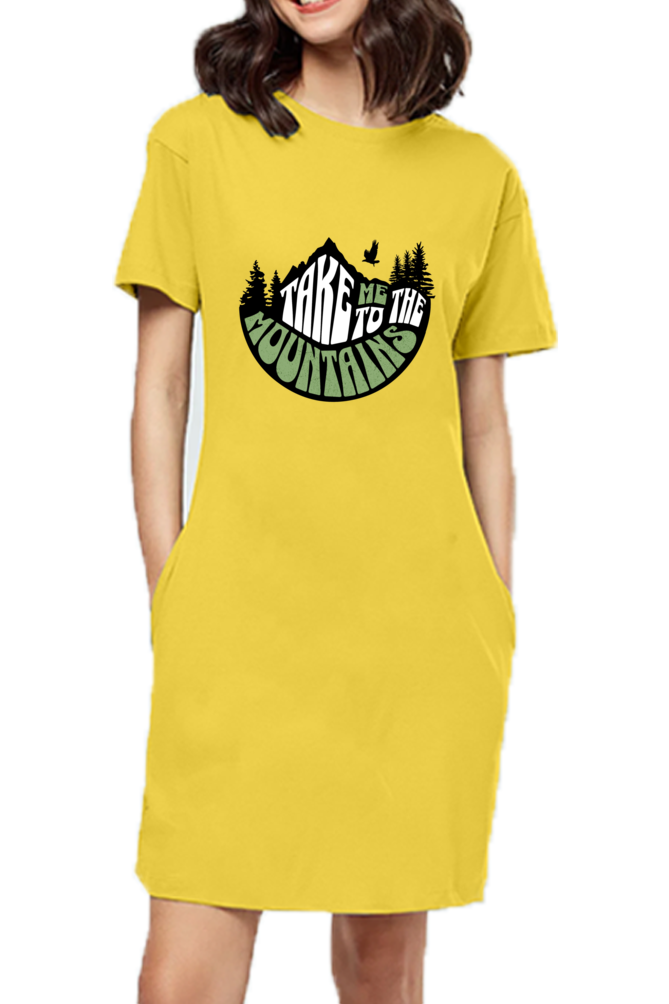 Take me to the mountains t-shirt dress