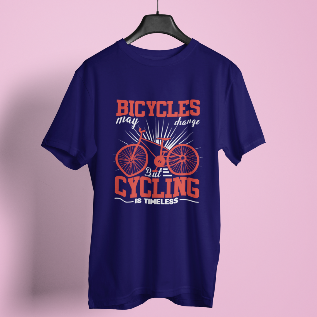 Bicycling round neck t-shirt