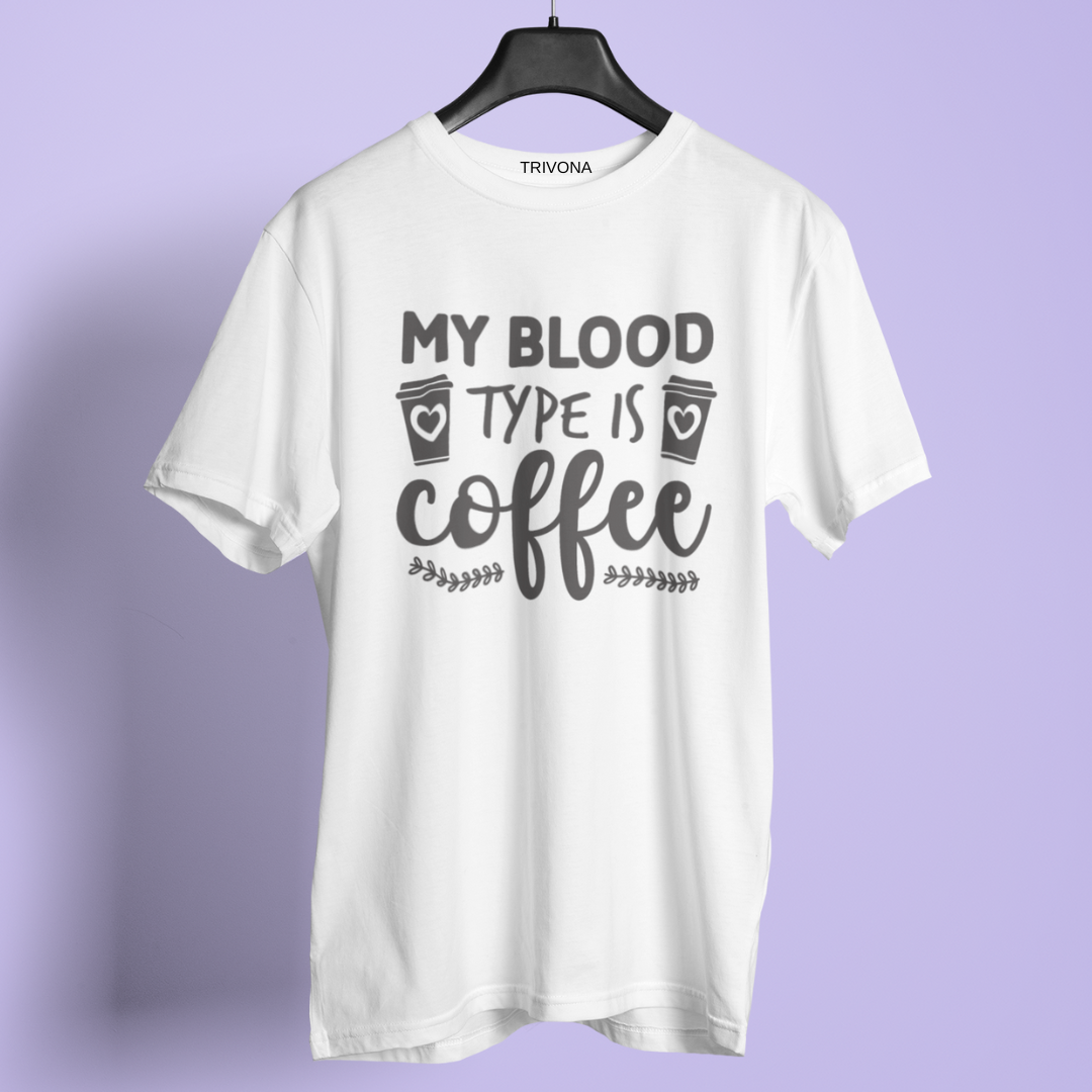 Unisex Coffee Lover's Round Neck Half Sleeve T-Shirt ☕